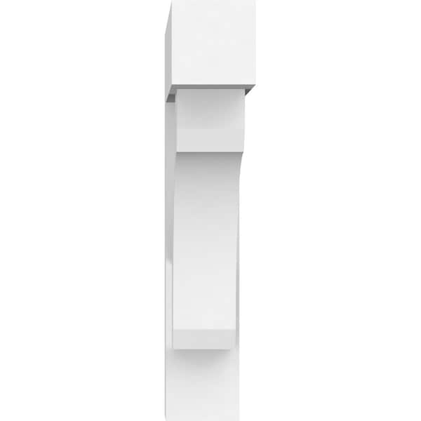 Standard Legacy Architectural Grade PVC Bracket With Block Ends, 3W X 16D X 16H